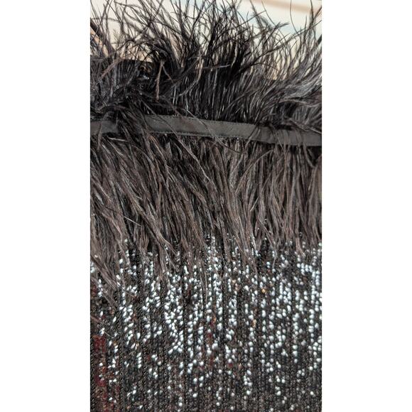 NBD Revolve Sequin Feather Black Mini Dress - Picture 6 of 11